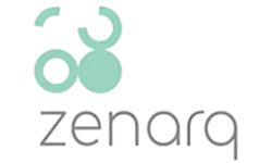 An image representing the Zenarq client logo on the Home page by Technotery, highlighting organizations that have partnered with Technotery.