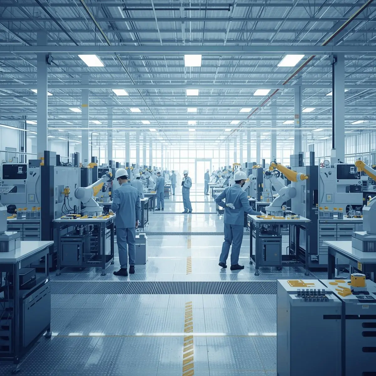 An image describing one of the visuals on the Enterprise AI Engineering and Custom Software page created by Technotery which is Menufacturing.