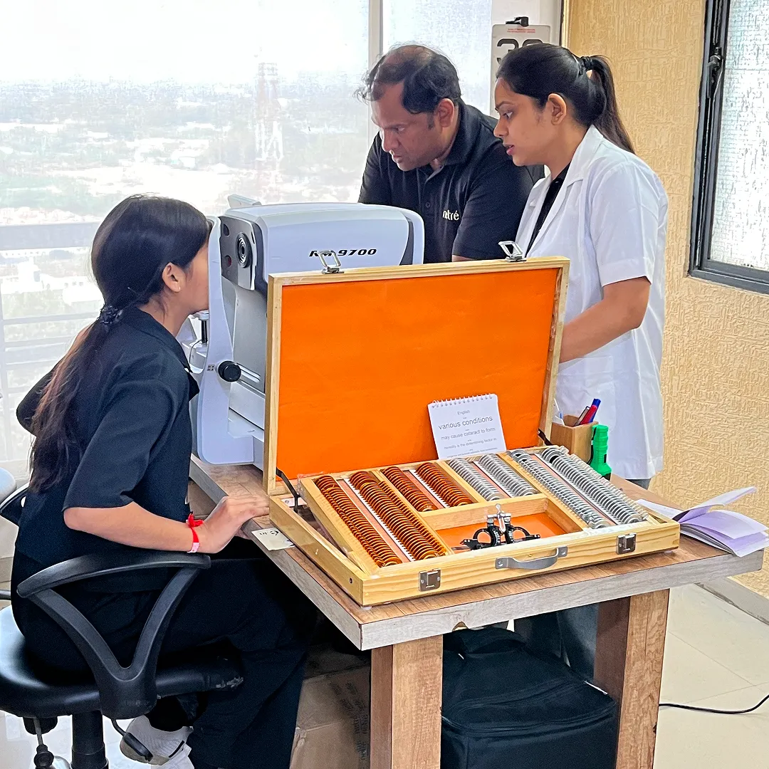 An image describing one of the visuals on the Life at Technotery page created by Technotery which is Eye Camp.